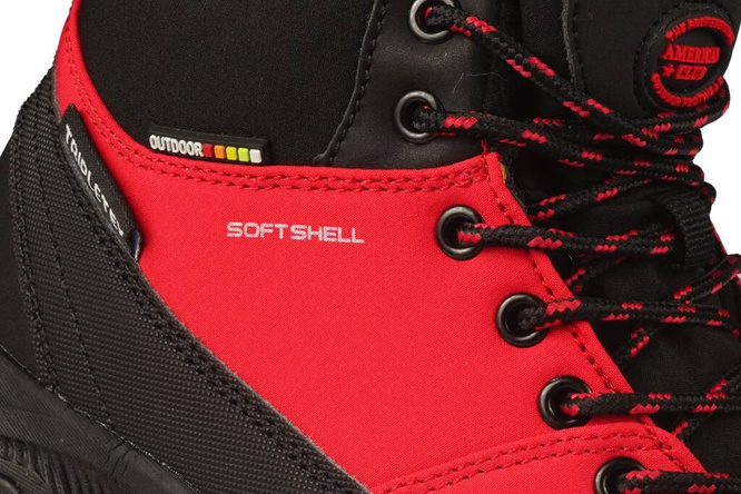 American Club DWT-232 youth trekking shoes black and red size 36-41