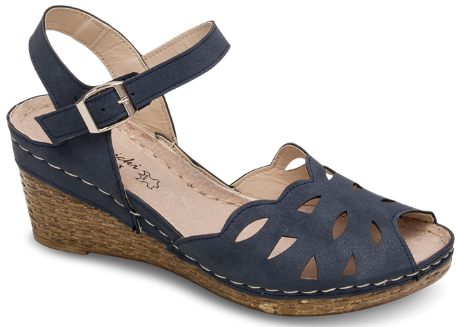 Women's sandals Skotnicki DS-3-0674NA, navy blue, sizes 36-41