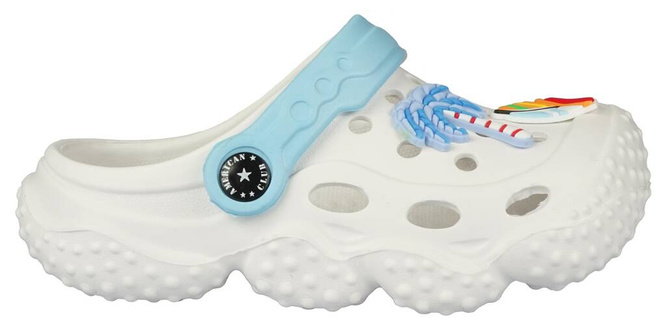 American Club BNH-130 children's swimming pool flip-flops, blue and white, sizes 29-33