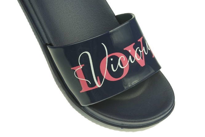 Klapki basenowe damskie Atletico DE7159-A60S granatowe i czarne rozm.36-41