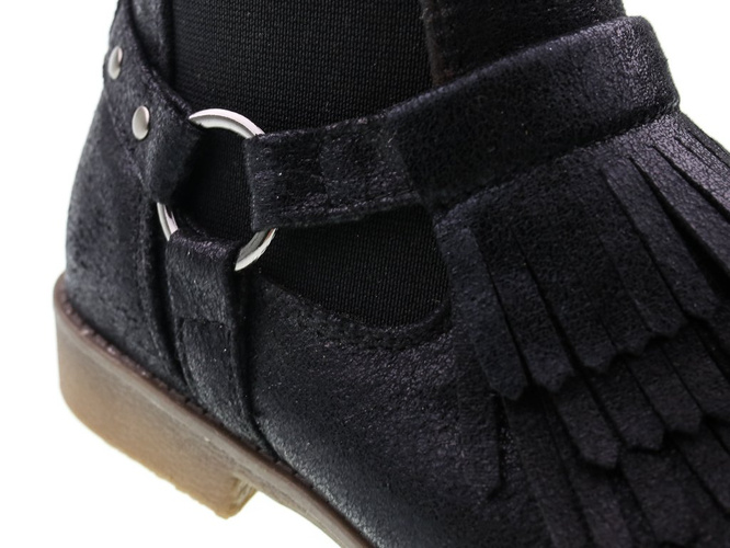 Children's transitional shoes Kylie Konfort CK1647302PL black size 29-35