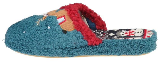 American Club DSL-13 women's textile slippers, black and navy blue, sizes 37-41