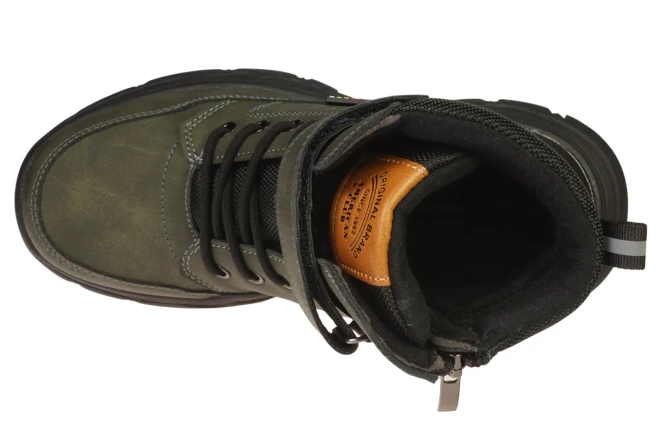 American Club Children’s Winter Boots CXD-159 – Black & Khaki, Sizes 35–39