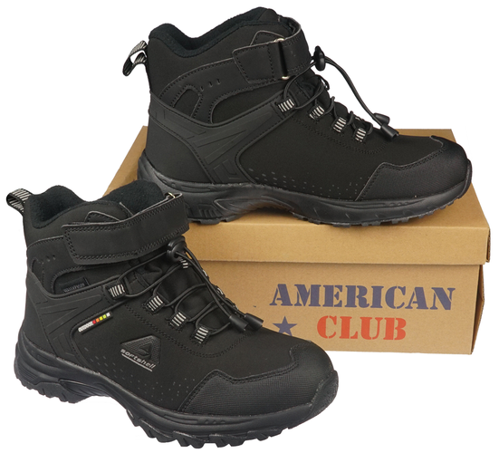 American Club RWT-66 youth trekking shoes, black, sizes 37-41