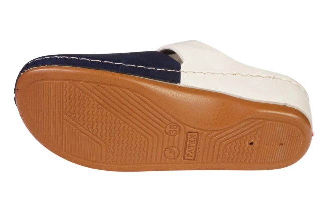 Women's Turkish slippers Fatex DF2214WH white, size 36-40