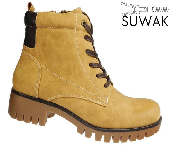 Buty zimowe damskie Sergio Leone DTR0711-11NZO żółte rozm.36-40