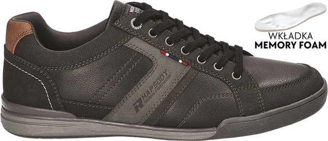 Buty sportowe męskie American Club MRH-149 czarne i brązowe rozm.41-46