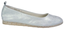 Women's ballerinas Sergio Leone DBL602-08MNI silver size 36-41