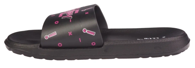 American Club DNH-126 youth swimming pool flip-flops, pink and black, sizes 37-41