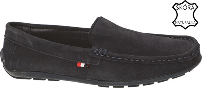 American Club DJK-11 women's moccasins, navy blue, sizes 37-41