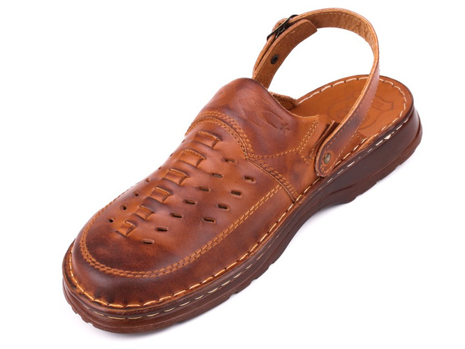 Men's flip-flops Łukpol M802-2KO-46 cognac size 41-46
