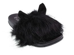 Women's textile slippers Dimar DDIMARBLACK black, size 36-41