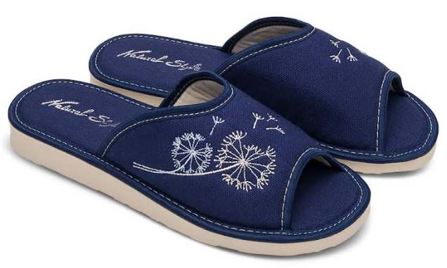 Pantofle damskie Meteor DV092 granatowe rozm.36-40