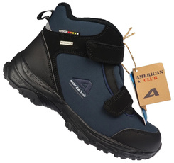 American Club DWT-68 youth trekking shoes, black and navy blue, size 37-41