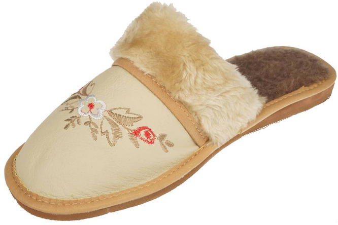 Women's highlander slippers Pako DP2103 beige size 36-41