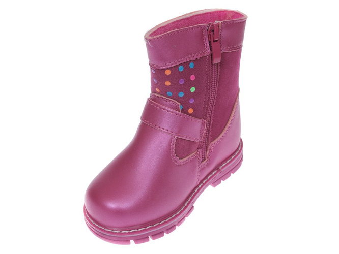 Buty zimowe dziecięce Clibee AH-128PE różowe rozm.22-27