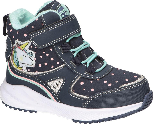 Buty zimowe dziecięce American Club BRL-92 szare i granatowe rozm.28-32