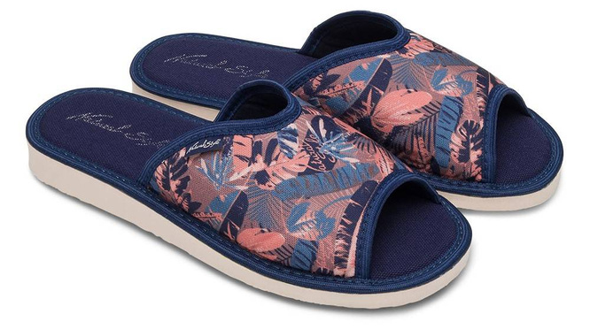 Women's slippers Meteor DV064 OLA blue, green and red size 36-41