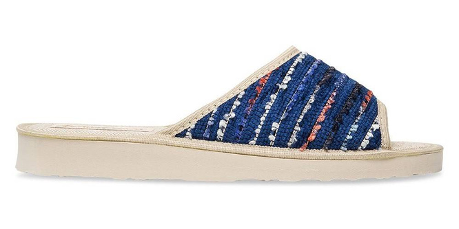 Women's slippers Meteor DV098 AGATA blue and brown size 36-41