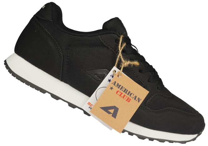 American Club MWT-210 men's sports shoes, black and navy blue, sizes 40-43