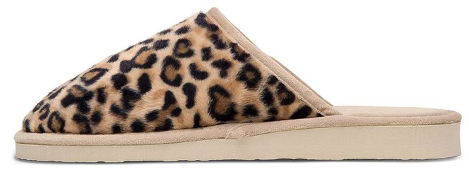 Pantofle damskie Meteor DV070 PANTERKA czarne i beżowe rozm.36-40