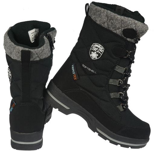American Club CSN-14 children's winter shoes, size 32-36, navy blue and black
