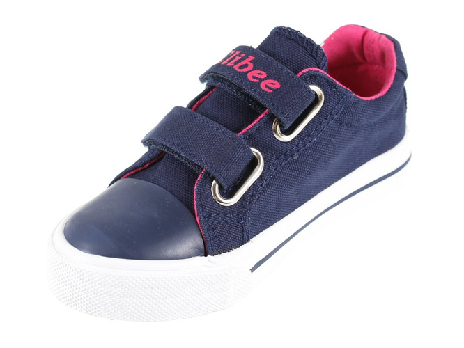 Children's sneakers Clibee BP-256BUPI navy blue-pink size 25-30