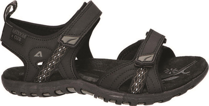 American Club DHL-130 women's sandals, black and white, sizes 37-41