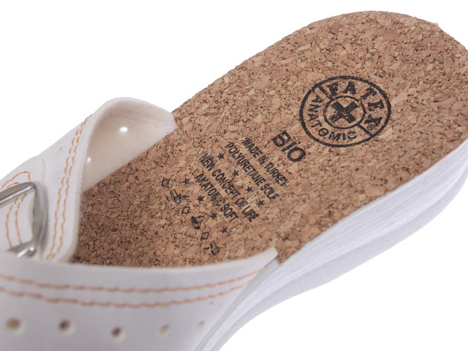 Women's Turkish slippers Fatex DF1921 white size 36-41
