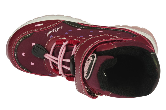 Buty zimowe dziecięce American Club BRL-131 granatowe i bordowe LED rozm.27-31