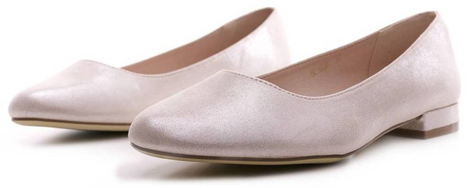 Baleriny damskie Sergio Leone DBL608BEZL beżowe rozm.36-41