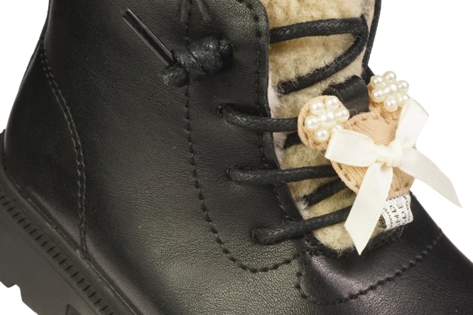 Apawwa AN629BL children's winter boots black size 21-25