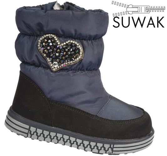 Children's snow boots Clibee AH-909BU navy blue size 22-27