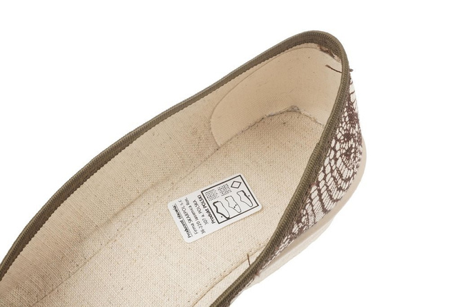 Women's trainers Skarpol 137 KWIATY LEN beige size 36-41