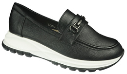 Women's moccasins Purlina DYJ3233-1BL black size 36-41