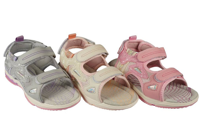 Children's sandals Nino CA4224-22 gray, pink and beige size 31-36