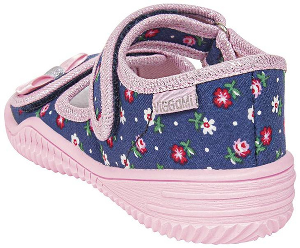 Children's sneakers Viggami LUIZA FLOWERS navy blue size 26-30