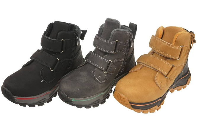 Children's winter shoes LinShi BA2259-22 black, gray and camel, size 25-30