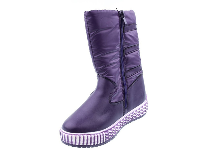 Children's Clibee BHB809-8PU purple snow boots size 27-32
