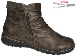 Winter women's shoes Chun Sen D9676-5GY gray size 37-42