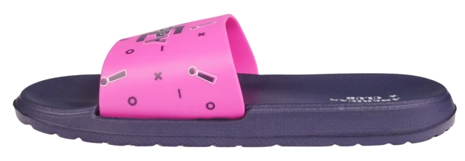 American Club DNH-126 youth swimming pool flip-flops, pink and black, sizes 37-41