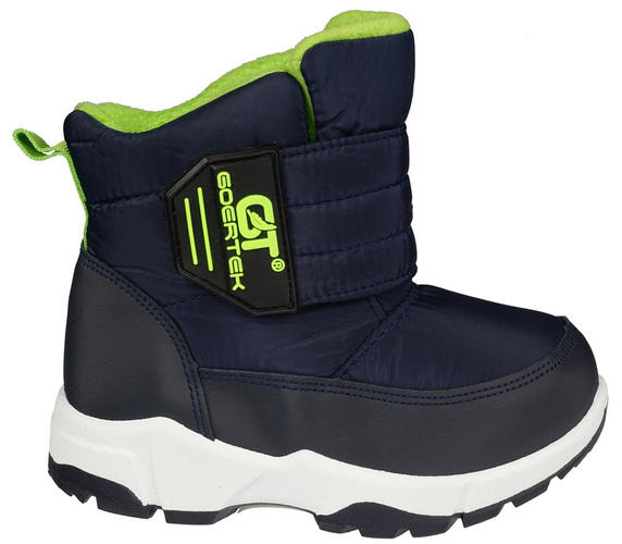 Children's winter shoes Clibee AA200BUGR navy blue and green size 22-27