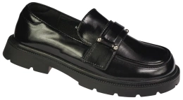 Mokasyny dziewczęce Apawwa CM552BL czarne rozm.32-37