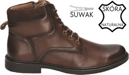 Sztyblety męskie American Club MCY-167CO brązowe rozm.41-45