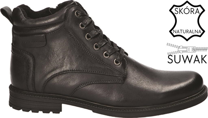 Sztyblety męskie American Club MCY-135 camelowe i czarne rozm.41-45