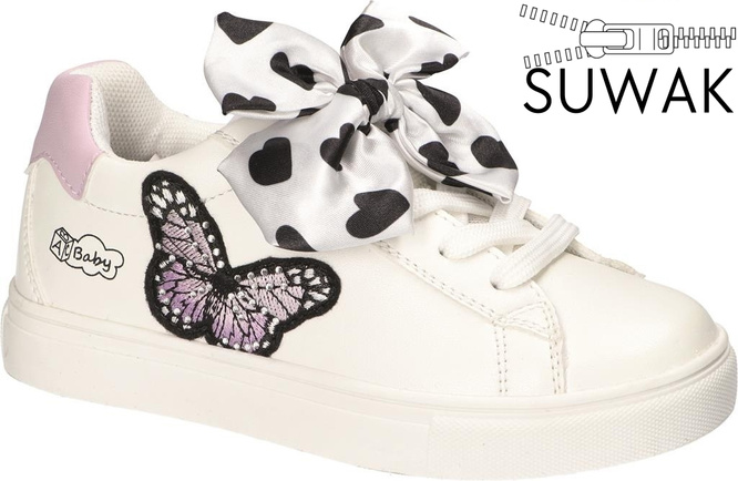 Buty sportowe dziecięce American Club CES-64 różowe i białe rozm.32-36