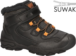 Children's winter shoes American Club BES-107 black and brown, size 27-31