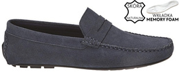 American Club MCY-118 men's moccasins, navy blue, sizes 41-45