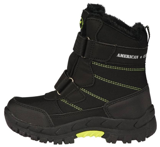 American Club BHL-102 children's winter shoes, black, sizes 27-31