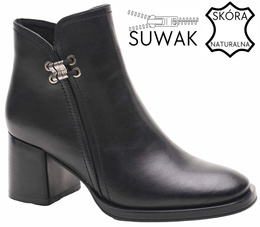 Botki zimowe damskie Sergio Leone DBT25209-SCZ czarne rozm.36-40